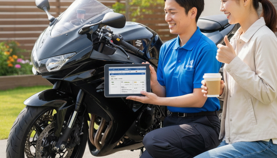 バイク出張買取はご都合の良い日時に無料出張にて、ご自宅等に査定スタッフがお伺い